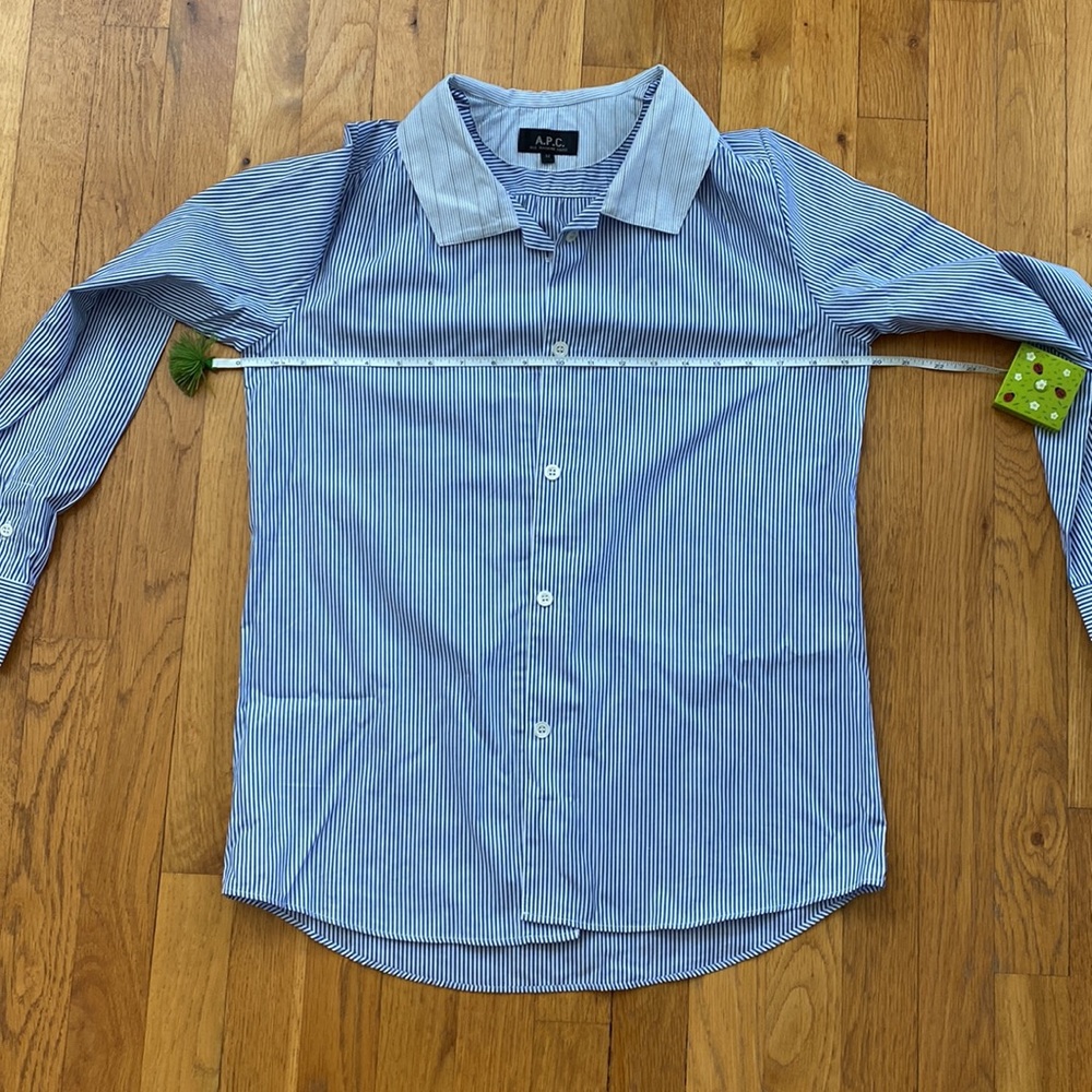Apc Striped Button-Down Shirt View 5